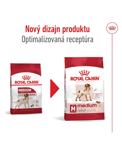 ROYAL CANIN Medium Adult 4kg granule pre dospelých psov stredných plemien starších ako 12 mesiacov