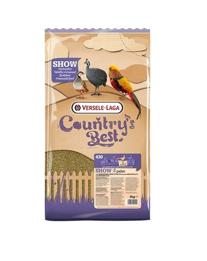 VERSELE-LAGA Country's Best Show 3 Pellet 5 kg 3mm pelety pre okrasné vtáky od 13 týždňov