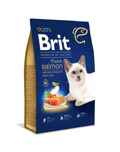 BRIT Cat Premium by Nature Adult salmon 8 kg