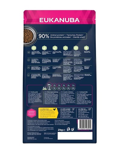 EUKANUBA Cat Hairball Control Adult Granule pre mačky kurča a pečeň 2 kg