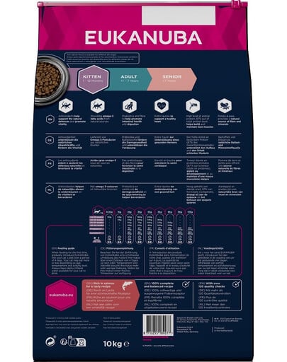 EUKANUBA Grain Free Kitten Losos 10 kg pre rastúce mačiatka