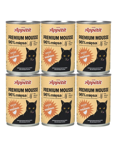 COMFY APPETIT PREMIUM Mousse Cat Turkey 6x400 g