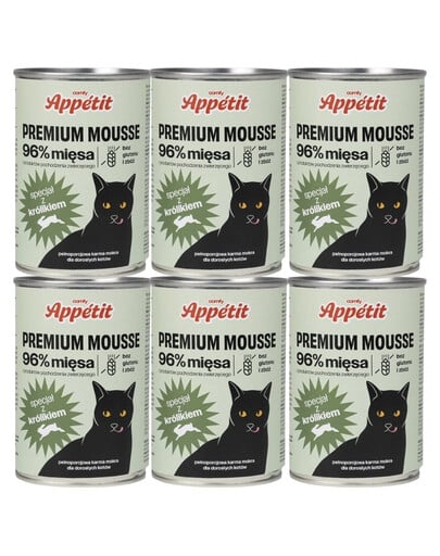 COMFY APPETIT PREMIUM Mousse Cat Rabbit 6x400 g