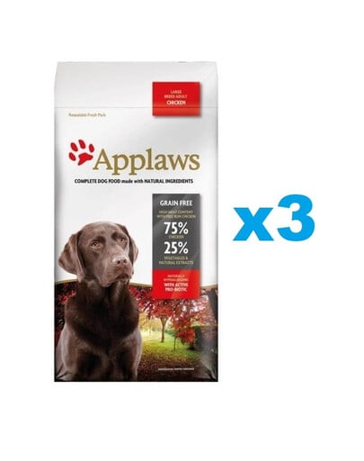 APPLAWS Adult Dog Large Breed Chicken 6 kg (3x2 kg)