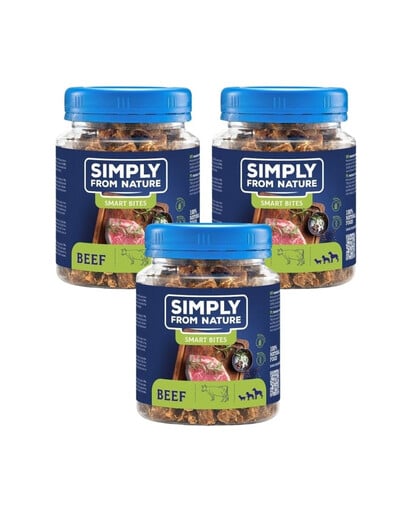 SIMPLY FROM NATURE Smart Bites hovädzie 3x130 g