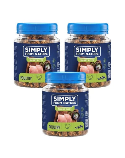 SIMPLY FROM NATURE Smart Bites hydina 3x130 g