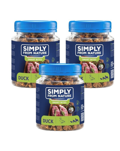 SIMPLY FROM NATURE Smart Bites z kačice  3x130 g