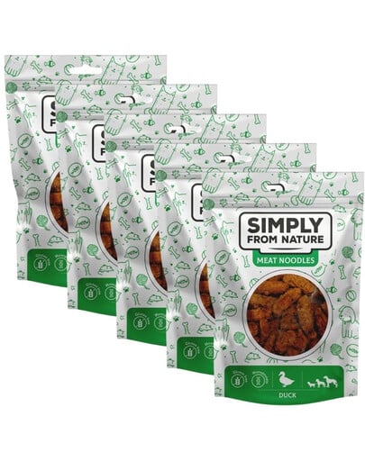 SIMPLY FROM NATURE Meat Noodles Kačacie rolky pre psov 5x80 g