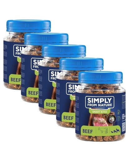 SIMPLY FROM NATURE Smart Bites Hovädzie tréningové maškrty 5x130 g