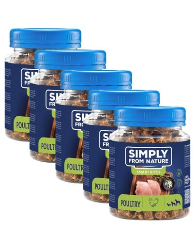 SIMPLY FROM NATURE Smart Bites Hydinové tréningové maškrty 5x130 g