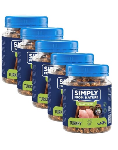 SIMPLY FROM NATURE Smart Bites Tréningové maškrty z morčacieho mäsa 5x130 g