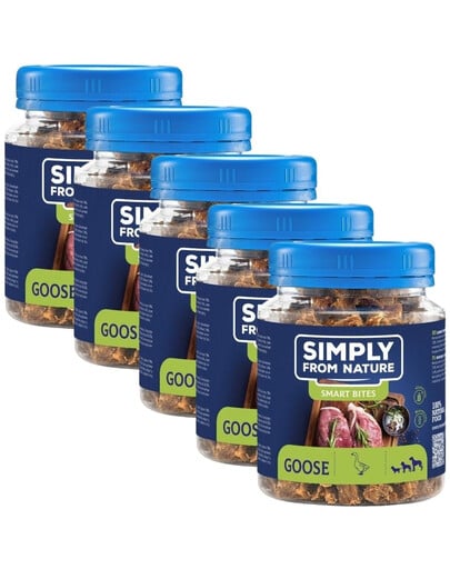 SIMPLY FROM NATURE Smart Bites Tréningové maškrty z husacieho mäsa 5x130 g