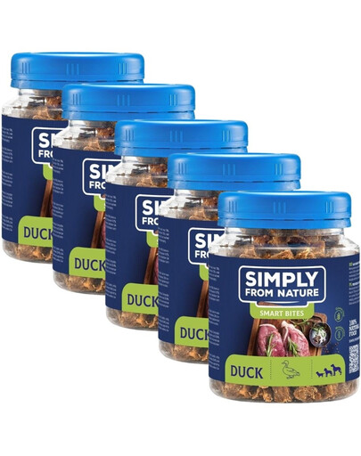 SIMPLY FROM NATURE Smart Bites Tréningové maškrty z kačacieho mäsa 5 x 130 g