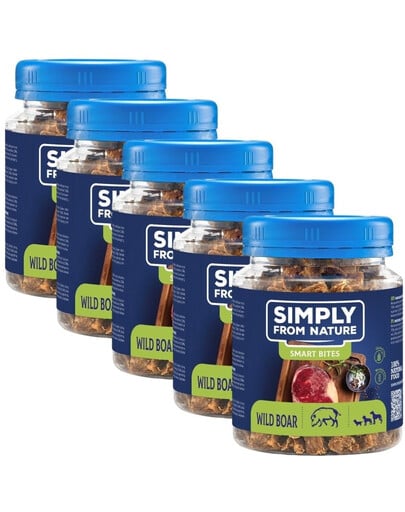 SIMPLY FROM NATURE Smart Bites Tréningové maškrty z diviny 5x130 g