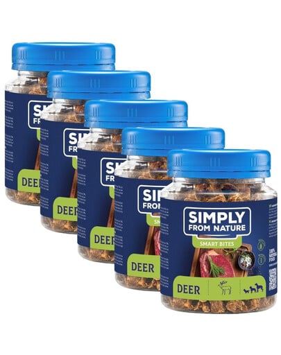 SIMPLY FROM NATURE Smart Bites Tréningové maškrty z jelenieho mäsa 5x130 g