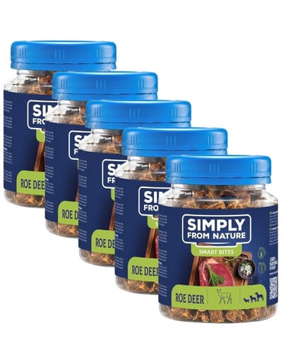 SIMPLY FROM NATURE Smart Bites Tréningová maškrta zo srnčieho mäsa 5x130 g