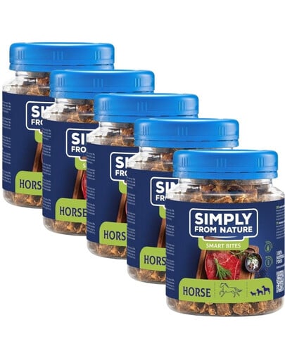 SIMPLY FROM NATURE Smart Bites Tréningové maškrty z konského mäsa 5x130 g