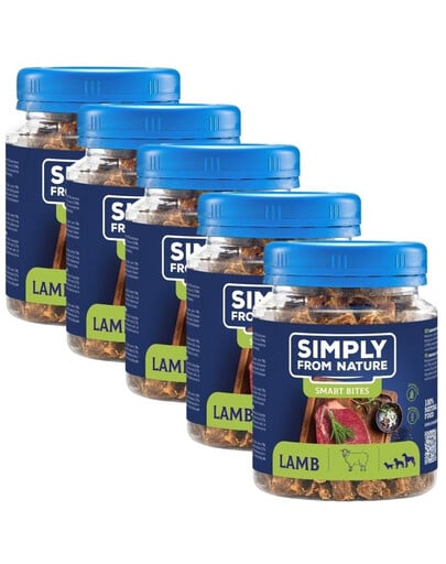 SIMPLY FROM NATURE Smart Bites Tréningové maškrty z jahňacieho mäs 5x130 g