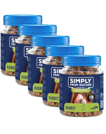 SIMPLY FROM NATURE Smart Bites Tréningové maškrty s králičím mäsom 5x130 g