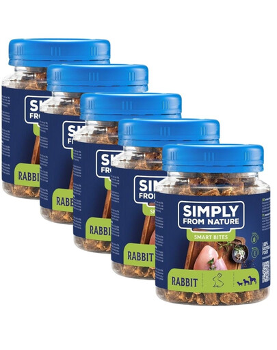 SIMPLY FROM NATURE Smart Bites Tréningové maškrty s králičím mäsom 5x130 g