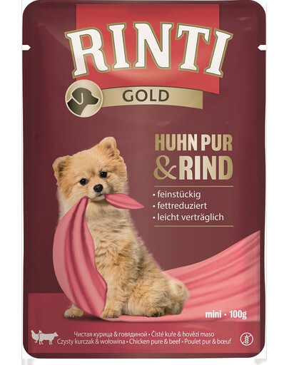 RINTI Chicken Pure&Beef Mini sáčok s kuracím a hovädzím mäsom pre malé plemená 100 g