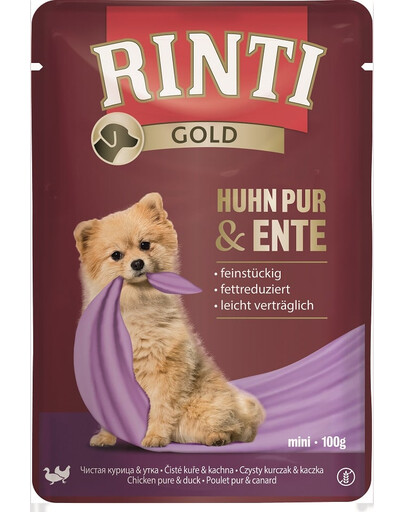 RINTI Chicken Pure&Duck Mini sáčok s kuracím a kačacím mäsom pre malé plemená 100 g