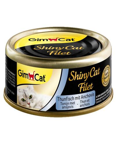 GIMCAT Shiny Cat Filet Tuna&Anchovy 70g tuniak a ančovičky vo vývare