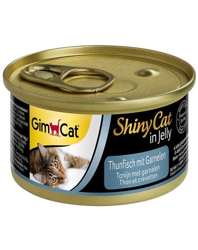 GIMCAT Shiny Cat Tuna&Shrimp in Jelly 70g tuniak s krevetami v želé