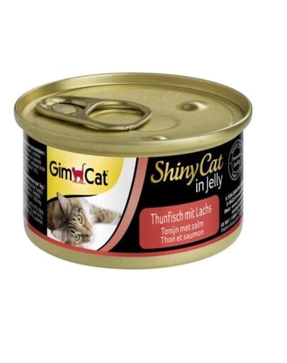 GIMCAT Shiny Cat Tuniak a losos v želé 70g Tuniak a losos v želé