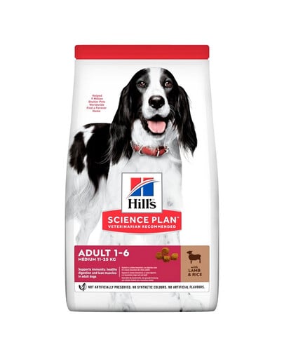 HILL'S Science Plan Canine Adult Medium Lamb & Rice 18 kg + 2x konzerva a Ajax spray ZADARMO