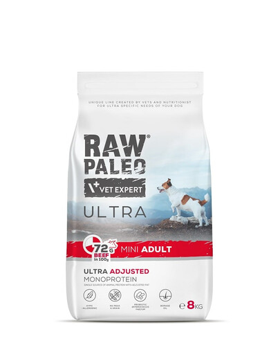 RAW PALEO Ultra Beef Mini Adult 8kg pre dospelé psy malých plemien hovädzie mäso