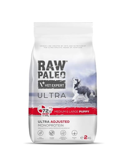 RAW PALEO Ultra Beef Medium&Large Puppy 2kg