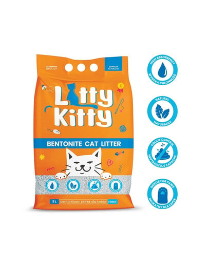 LITTY KITTY Bentonit - Prírodné bentonitové stelivo 5 L (4 kg)