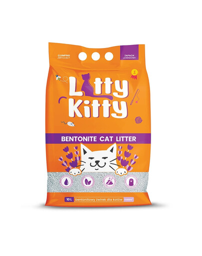 LITTY KITTY Bentonit - Levanduľové bentonitové stelivo 10 L (8 kg)