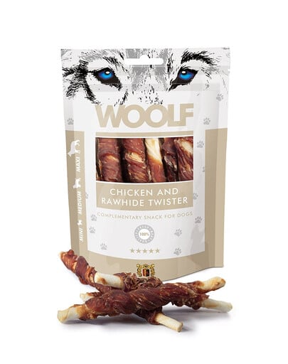 WOOLF Chicken And Rawhide Twister 100g