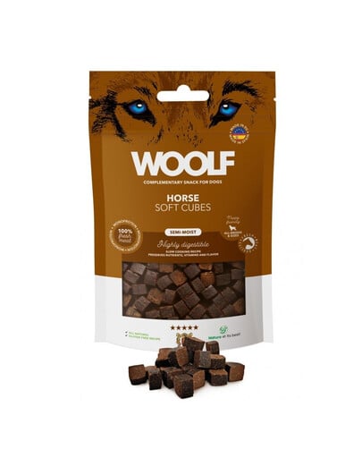 WOOLF Soft Cubes Horse Monoprotein 100g