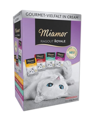 MIAMOR Ragout Royale Multibox 12 x 100 g rybie a mäsové príchute v smotane