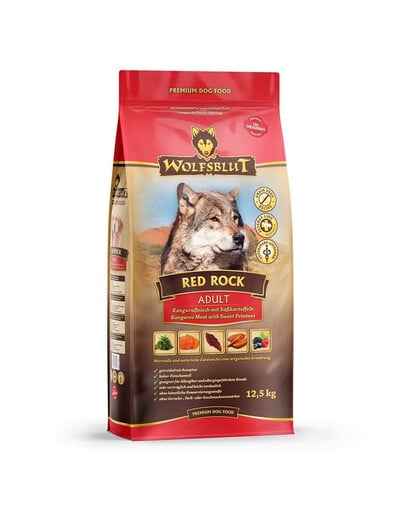 WOLFSBLUT Red Rock Adult suché krmivo pre alergických psov s klokaním mäsom a tekvicou 12,5 kg