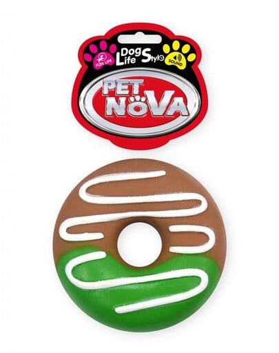 PET NOVA DOG LIFE STYLE Hračka Donut s polevou, 10 cm