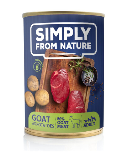 SIMPLY FROM NATURE Kozie mäso a zemiaky 6 x 400 g + maškrta ZADARMO