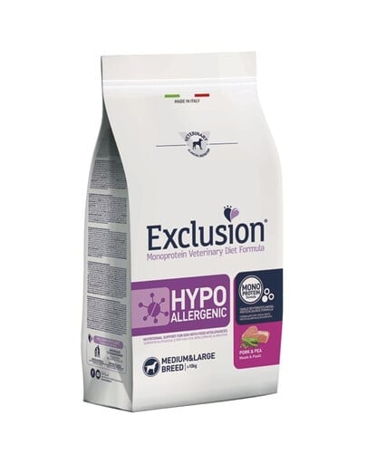 EXCLUSION Hypoallergenic medium large breeds krmivo pre psy stredných a veľkých plemien 2 kg