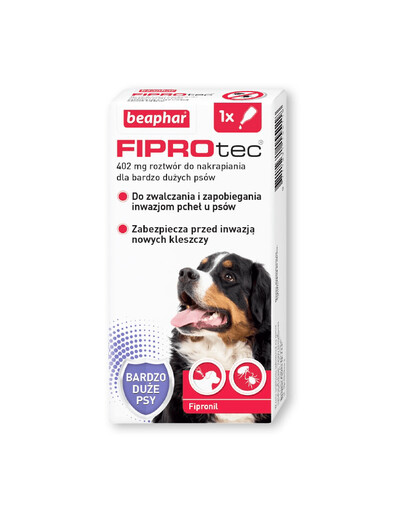BEAPHAR Fiprotec Dog XL 402 mg 1 kvapky proti parazitom