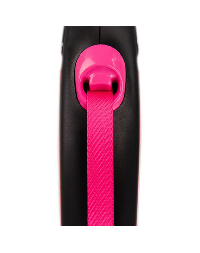 FLEXI Vodítko New Neon S pásik 5 m ružové