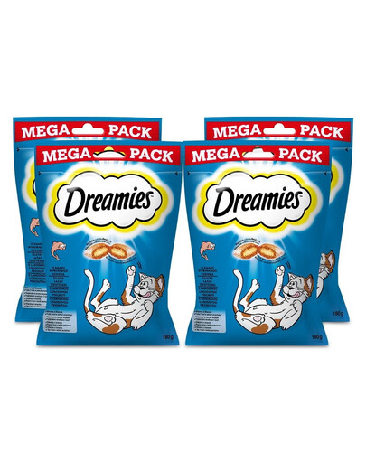 DREAMIES Mega Pack 4x180g pochúťka pre mačky s lahodným lososa