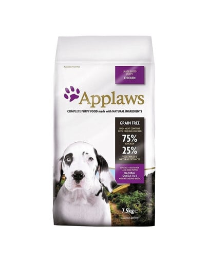 APPLAWS Dog Puppy Large Breed Chicken 7,5 kg + Taste Toppers kuracie mäso vo vývare 18x156g