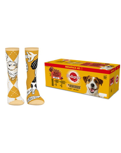 PEDIGREE Adult želé vrecúško 40x100g + ponožky GRATIS