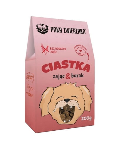 PAKA ZWIERZAKA Pets Cookies Zajačie mäso s cviklou 200g