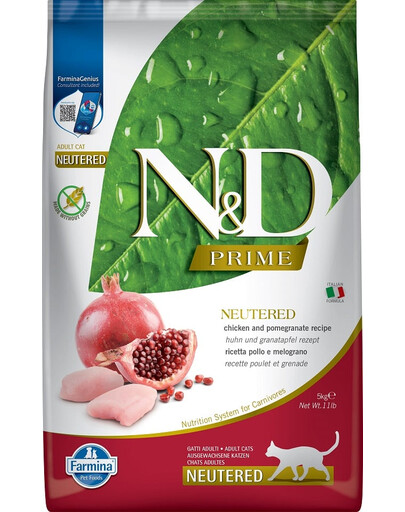 N&D Grain Free CAT Neutered Chicken&Pomegranate 5 kg