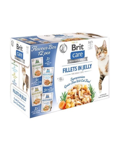 BRIT Care Cat Flavour Box in Jelly 12x85g zmiešané príchute v želé