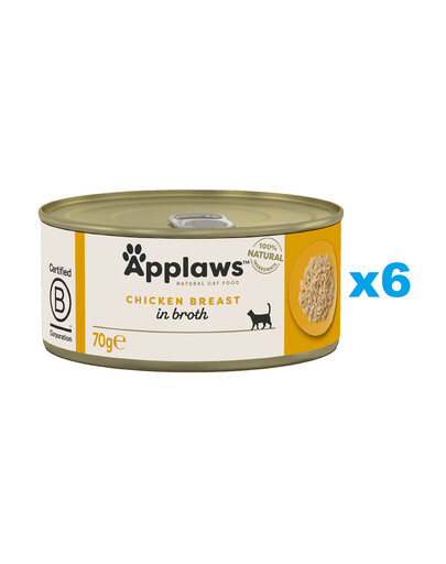 APPLAWS Cat Adult Chicken Breast kuracie prsia 6x70 g